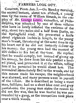 Aurora and Franklin Gazette 6 Jan 1826